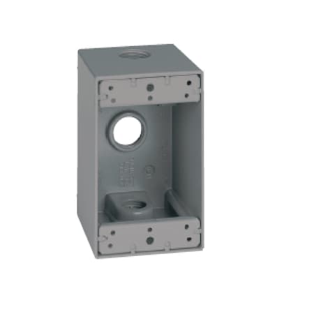 Sigma Engineered Solutions Electrical Box, Outlet Box Type, 1 Gang, Die-Cast Metal, Rectangular Shape 14256